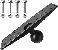 Aluminum Large Fish Finder Mount Plate with 2.25 Inches/D Size Ball, Compatible with Garmin, Lowranc