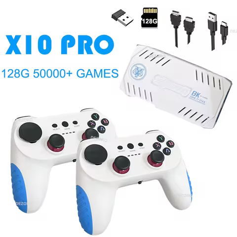 X10 PRO New Retro Video Game Console 50000 Games HD 4K Game Stick 40+ Emulators Dual Wireless Contro