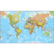 Maps International Giant World Map – Mega-Map Of The World – Front Lamination - 46 x 78