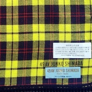 49 AV Junko Shimada Vintage Handkerchief Plaid Pattern 17.5 x 17.5 Inches