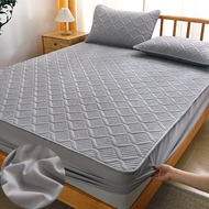 Thick Quilted Elastic Fitted Sheet Soft Breathable Mattress Cover Non-slip Washable Queen King Size Mattress Protector 120/150cm