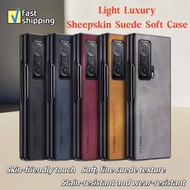 Luxury Sheepskin Suede Phone Case with Hard and Soft Edges Lens Protection For Honor Magic V3 Vs3 Vs