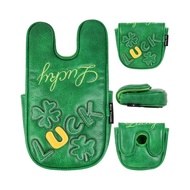 Green Luck Lucky Clover LAB Golf DF3 Mallet Putter Cover Golf Head Cover Golf Stick Cover