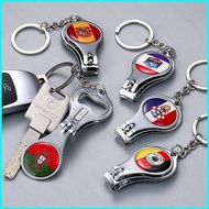 QW UEFA Euro 2024 Football fans souvenir nail clippers keychain Argentina Croatia national flag bag 