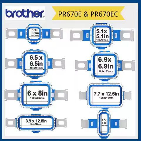Embroidery Hoops for Brother PR670E and PR670EC Embroidery Machine, Strong Magnetic, Mighty Hoop Fra