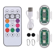 Lampu LED Motor Sinyal Anti Tabrak Lampu Sepeda Mobil Drone RGB Remote Kedip