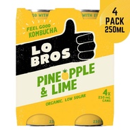 Lo Bros Kombucha Organic Pineapple & Lime (4x250ml)