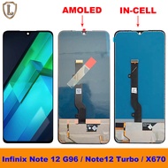 100% Tested Original AMOLED LCD For Infinix Note 12 G96 X670 LCD Display Touch Screen Digitizer Replacement For Infinix Note 12 Turbo /  Note 12 Pro 5G LCD