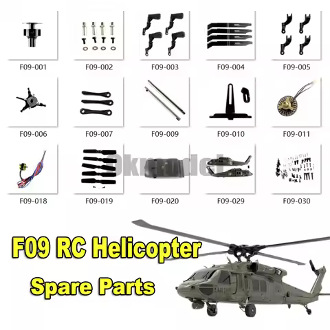 YUXIANG F09 RC Helicopter Scale UH60-Black Hawk parts Shell Battery tranmsitter Paddle Blade princip