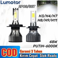 2Pcs BZL LED Car Headlights H4 H11 H8 H9 H3 H7 Headlight WHITE 6000K High Power
