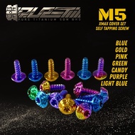 M5 Cover Set Screw Titanium GR5 Self Tapping Screw Bolts for YAMAHA HONDA