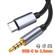 USB to 3.5mm Audio Cable C Type to TRS/TRRS Headset Car Stereo Auxiliary Adapter