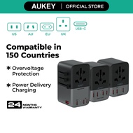 Aukey Travel Mate 35W 65W 100W Universal Adapter with USB Ports Travel Charger (2025 Version)