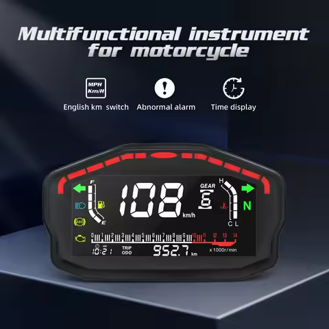 2023 Universal 12v Moto Dashboard TFT Screen Motorcycle Speedometer LCD Instrument Panel Odometer Ta