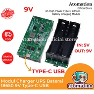 Modul UPS Mini Charger Charging Baterai Battery 18650 DC-DC Step Up 9V 9 V