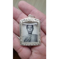 Thai Amulet ~ Lp Toh Loop Tai (Photo) with real silver case 🇹🇭