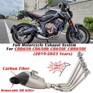 For CB650R CBR650R CB650F CBR650F CB CBR 650 2019 - 2023 Motorcycle Exhaust Full System Modify Muffler Front Link Pipe D