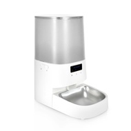 Petlove เครื่องให้อาหารสัตว์อัตโนมัติ 4.8 ลิตร สำหรับอาหารแห้ง ชามถอดล้างได้ มีช่องเก็บสารกันความชื้