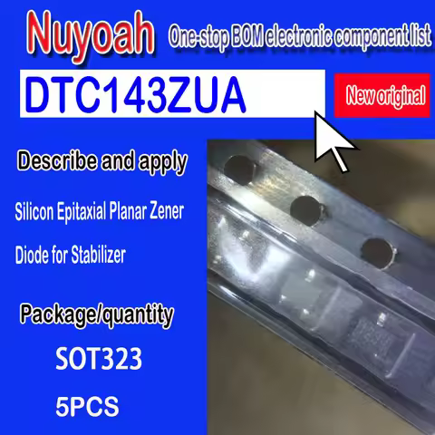 5PCS 100% New original spot DTC143ZUA SOT-323 marking:123 Small Signal Bipolar Transistor, 0.1A I(C)