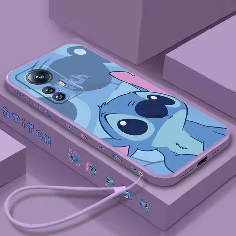 Anime Angel Lilo & Stitch Liquid Left Rope For Xiaomi Mi 13T 13 12T 12 11T 11i 11 A3 10T 10 9 Pro Li