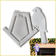 House Bird Ornament Mold Cute House Bird Mold House Bird Ornaments Silicone Mold House Bird Ornament