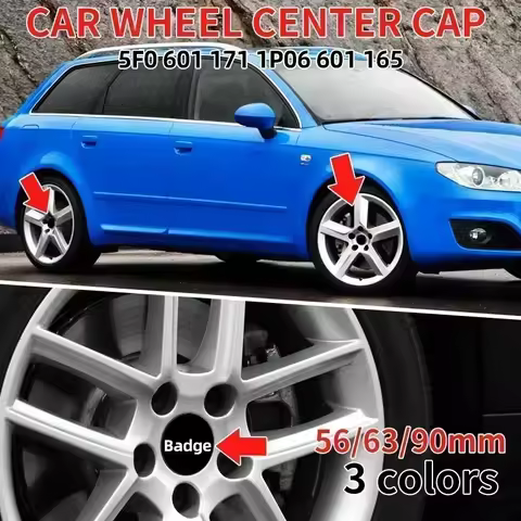 4pcs 56mm 63mm 90mm 5F0601171 1P06601165 Car Wheel Center Cap Badge External Accessories For Seat Le