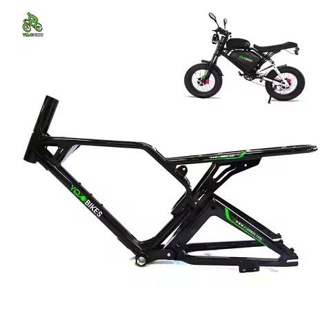 New 20inch E Bike Frame Full Suspension Fatbike Frameset DIY Electric Bike Frameset Parts Adults Dro
