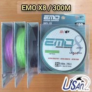 300m Light Green/MULTI Jigging Braidedq 8x 300m EMO / EXP multicolour