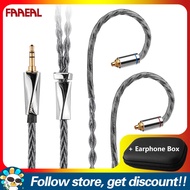 FAAEAL 8เกลียว OCC เพิ่มสาย Litz ชุบเงิน Litz HiFi เพิ่มชุดหูฟังเอวหุ่นดีขนาดเล็กกล่องเก็บของสี่เหลี