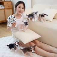 Stuffed Toy Stimulated Sit Stand Beagle Dalmatian Bulldog Husky Chihuahua Pug Dog Plush Doll Toy Bir