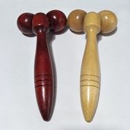 Facial Roller Massager Premium Wooden Face Roller Large Facial Massager Double Wheel Pull Roller Fac