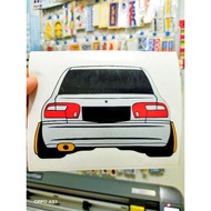 Sticker Gambar Kereta Proton Wira Tempah Sticker Kereta No Plate Sendiri