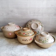 7.5 inches 19 cm Earthernware Red Flat Sapo Bowl