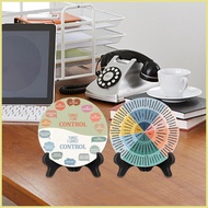 Emotion Wheel Chart 2X Coping Wheel Chart with Stand Desk Decor Mental Feeling Chart for Home Workpl