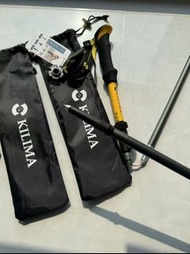 【清倉特價】日本7075航空鋁碳纖維登山杖超輕230g三節快折設計鎢鋼杖尖+防滑EVA握把