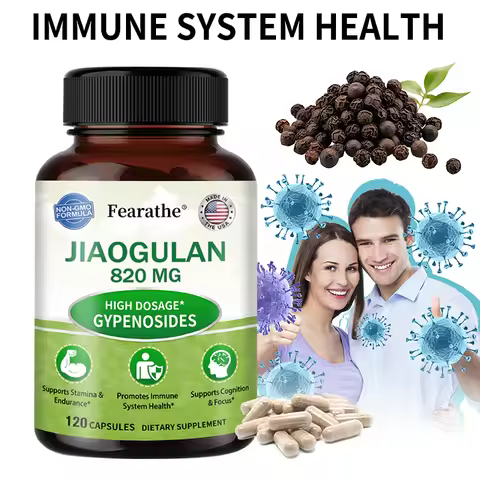 Jiaogulan Extract Supplement, High Concentration, Relieves Stress, Regulates Metabolism, Non-GMO, Gl