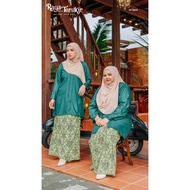 Baju Kurung Kebarung Emerald Green Saiz S - 5XL Batik Loose ( Plus Size ) Ready Stock Raya Sale Baju Raya 2024 Viral