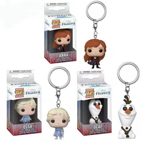 Funko Frozen Keychain Anna Olaf Elsa Cute Queen Princess Elsa Vinyl Action Figures Collection Statue
