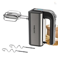 SOKANY 6651 Electric Hand Mixer with Dough Hook 5 Speeds Powerful 800W Kitchen Handheld Mixer for Whipping Mixing Cookies Cakes Eggs Dough
