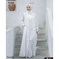 Ayunda abaya wanita bahan ceruty babydoll mix syakila gamis abaya polos aplikasi payet abaya lebaran