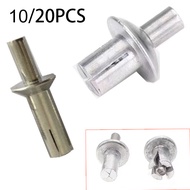 20/10PCS 7/9/11mm Hammer Drive Aluminum Alloy Expansion Rivets Stainless Steel Rod Round Head Rivet 