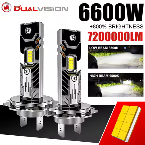6600W H7 H4 H1 LED Headlight Bulbs for Car Canbus H11 H8 H9 9005 HB3 9006 HB4 9012 HIR2 CSP Auto Lig