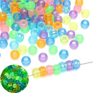 100pcs Acrylic Bucket Beads Luminous Series For DIY Jewerly Earring Necklace Craft Making Accessorie
