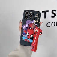 For Samsung Galaxy A13 A21 A22 4G A22 5G A23 4G A13 5G A04S A14 4G A14 5G 4G A23 5G A31 A32 4G A32 5G A33 5G Cartoon Spider-Man Phone Case With Keychain and Doll