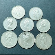 Canada QE II 5 & 10 Cent 1968 -1988 ( 8 Coins )