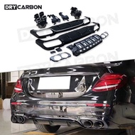 On sale ABS Black Rear Lip Diffuser Spoiler for Benz E Class W213 E200 E260 E300 2017-2019 Bumper Di