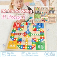 11 in 1 Wooden Chess Set – Chinese Chess, Chess, Go, Seahorse Chess, Montessori Toys for Children