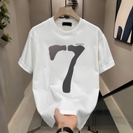 Black Men's T-Shirt Number 7 – Cool Distro T-Shirt, Korean Style, Thick & Cool Material
