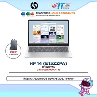 HP 14-EM0299AU (E15ZZPA) Laptop Ryzen3-7320U/8GB DDR5/512GB/14"FHD