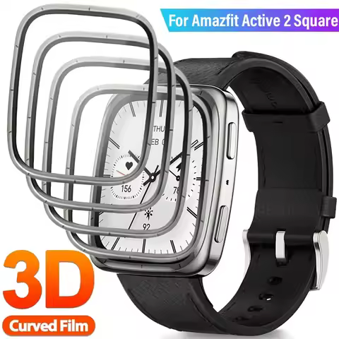 3D Curved Watch Film For Amazfit Active 2 Square Smartwatch HD Soft TPU Screen Protector For Amazfit